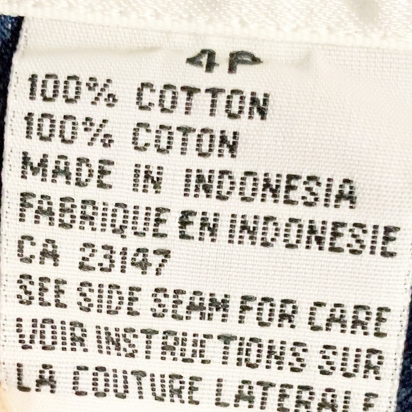 Talbots Petites Sleeveless Denim Jean Dress Button Up the Side Rounded Neckline - Picture 9 of 9